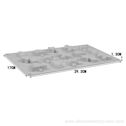 3D Christmas Fondant Molds Silicone Candy